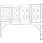 Sampson King Standalone Headboard in White Rattan