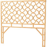 Kalcya Queen Standalone Headboard in Light Honey Natural Rattan