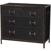 Benton 4 Drawer Storage Cabinet in Vintage Black Canvas