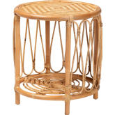 Berilo End Table in Light Honey Rattan