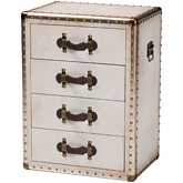 Jaelyn 4 Drawer End Table in Vintage Coffee Canvas