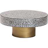 Idra Coffee Table in Black & White Mother of Pearl Capiz Shell
