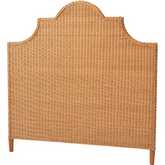 Melanie King Standalone Headboard in Light Honey Finish Rattan