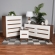 Calypso 3 Piece Dresser Set White & Walnut Finish Wood
