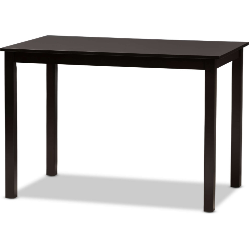 Eveline 43" Dining Table in Espresso Brown Finish Wood