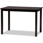 Eveline 43" Dining Table in Espresso Brown Finish Wood