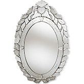Livia Venetian Style Wall Mirror in Silver Finish