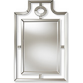 Iria Pagoda Wall Accent Mirror in Silver Finish