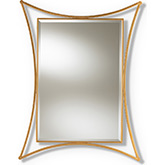 Melia Rectangular Wall Mirror in Antique Gold