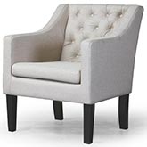 Brittany Accent Club Chair in Tufted Beige Fabric