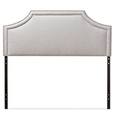 Avignon King Headboard in Gray Beige Fabric