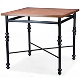 Broxburn 40" Counter Dining Table in Distressed Wood & Black Metal