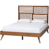 Gemma Queen Platform Bed in Ash Walnut Finish