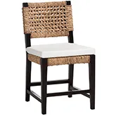 Alise Dining Chair in Dark Brown Mahogany & Seagrass