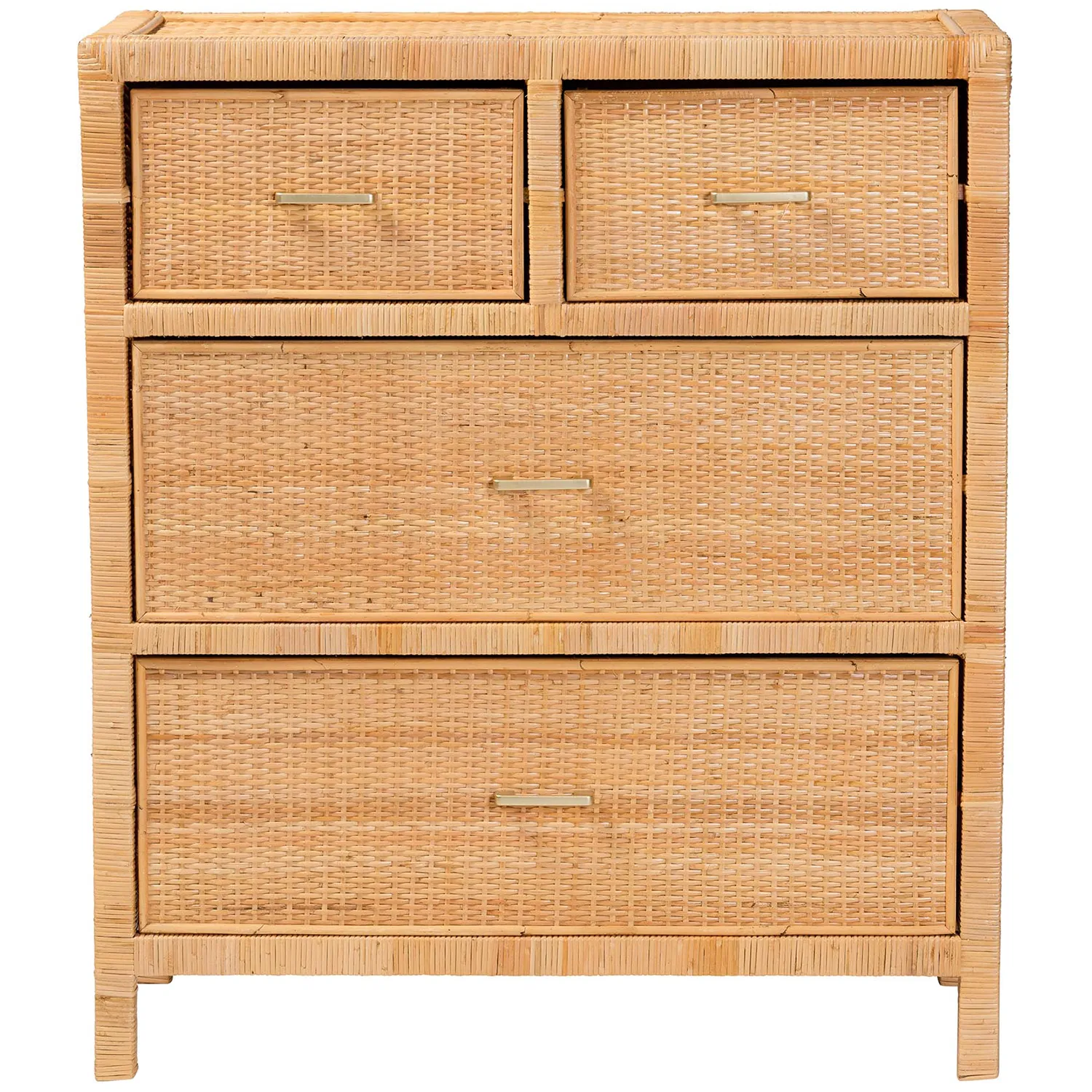 Baxton Vaere-Mahogany-4DW-Storage Cabinet Vaere Storage Cabinet in