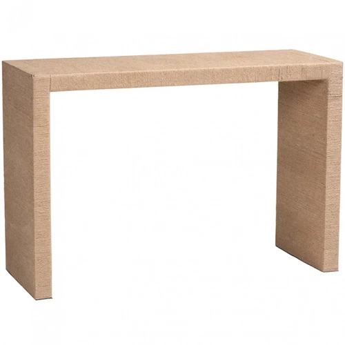 Colandra Console Table in Natural Brown Seagrass & Wood
