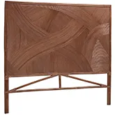 Elettra King Standalone Headboard in Dark Brown Rattan