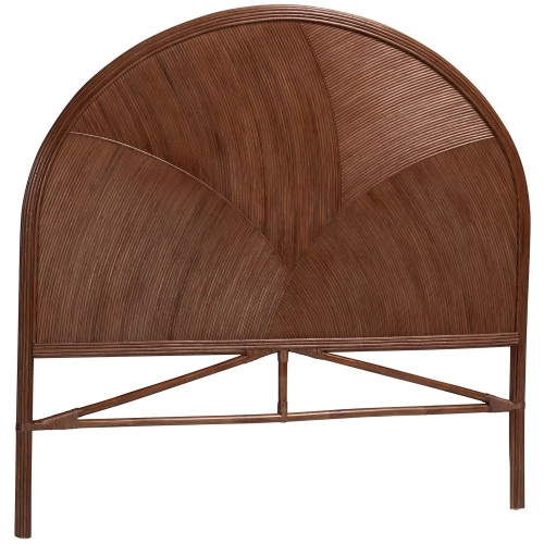 Seana Queen Standalone Headboard in Dark Brown Rattan
