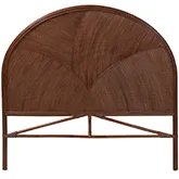 Seana Queen Standalone Headboard in Dark Brown Rattan