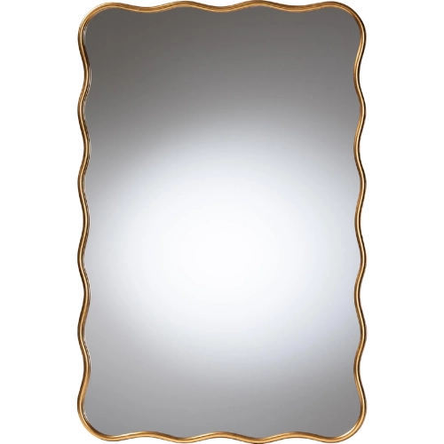 Cassara Accent Mirror in Antique Goldleaf Metal