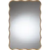 Cassara Accent Mirror in Antique Goldleaf Metal