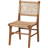 Ariba Dining Chair in Mahogany Wood & Viro Fiber