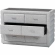 Cadmus 4 Drawer Dresser in Channel Tufted Light Grey Fabric