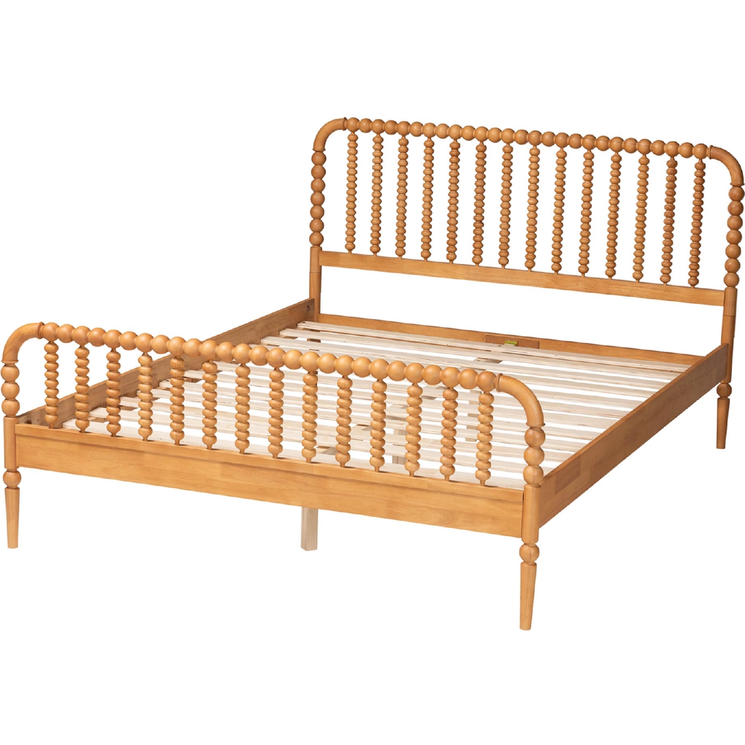 【専用】For Mary Balbuena様 Baxton MG0110-4-NT Oak-Queen Lucera Queen Bobbin Bed in Oak Brown