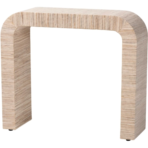 Yareli Console Table in Woven Natural Grasscloth