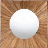 Mosa Accent Mirror in Pealed Grasscloth