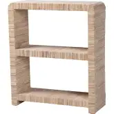Lucy Bookcase in Woven Grasscloth