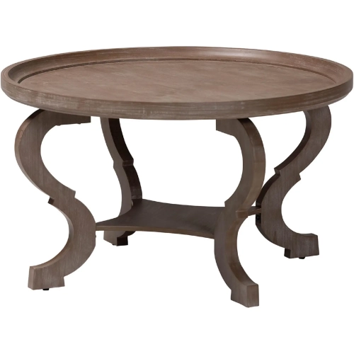 Madrona Coffee Table in French Country Antique Brown Wood