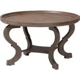Madrona Coffee Table in French Country Antique Brown Wood