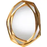 Halen Oval Accent Wall Mirror in Antique Goldleaf