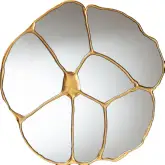 Novia Flower Accent Wall Mirror in Antique Goldleaf