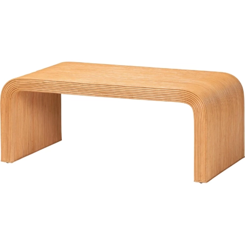 Guevara Coffee Table in Light Honey Fluted Rattan