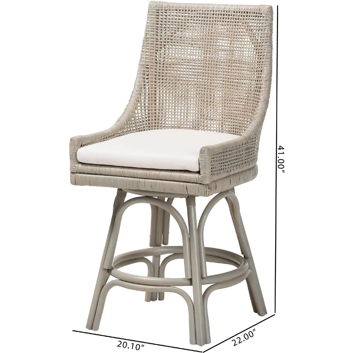 Bella Swivel Counter Stool - Thumbnail 5