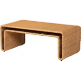 Nevada Coffee Table in Light Honey Rattan