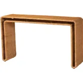 Nevada Console Table in Light Honey Rattan