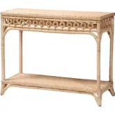 Oxford Console Table in Braided Natural Rattan