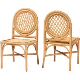 Oxford Dining Chair in Light Honey Natural Rattan (Set of 2)