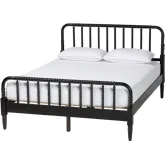 Braith King Platform Bed in Black Spindle Wood