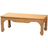 Abena Ming Style Coffee Table in Light Honey Natural Rattan