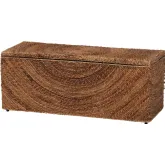 Verino Storage Bench in Handwoven Seagrass