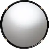 Fenicia Mirror in Black & Natural Rattan
