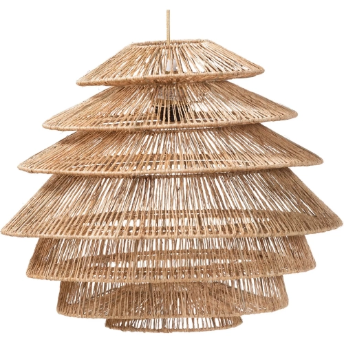 Kaede Tiered Ceiling Pendant Lampshade in Handwoven Jute