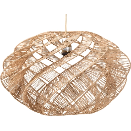 Enola Ceiling Pendant Light Lampshade in Spiral Handwoven Jute