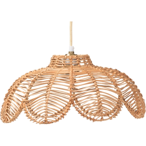 Neorah Petal Shape Ceiling Pendant Lampshade in Handcrafted Natural Rattan