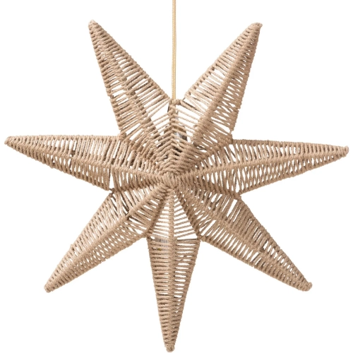 Idriya Star Shape Ceiling Pendant Lampshade in Handwoven Jute