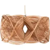 Jeneth 3D Ceiling Pendant Lampshade in Natural Rattan